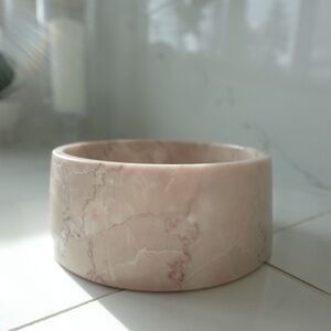 5.7" x 2.6" Marble Bowl (Pink)